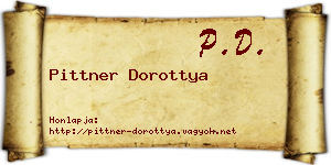 Pittner Dorottya névjegykártya